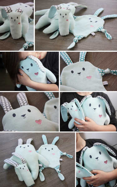 HerzHasi, 3 in 1 Ebook, Schmusetuch, Greifling, Stofftier