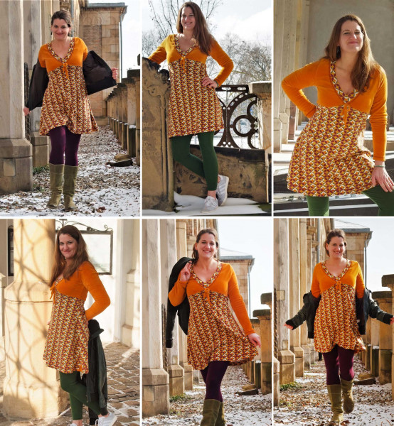 Kurzes Jerseykleid - PDF-Schnittmuster Camila Gr. 32-48