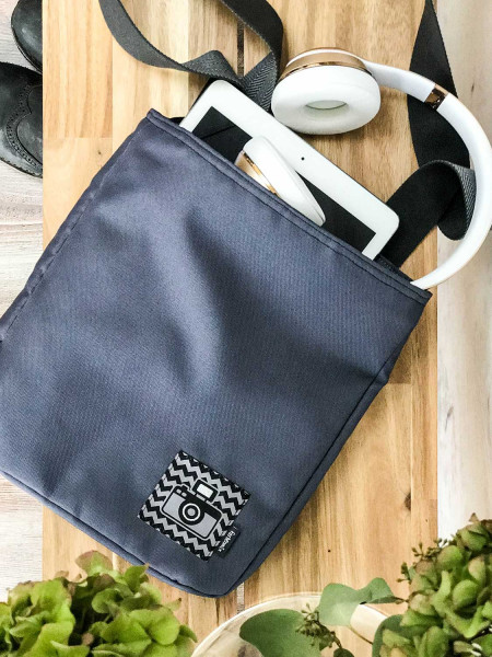 Einfache Umhängetasche nähen - Schnittmuster zum Downloaden