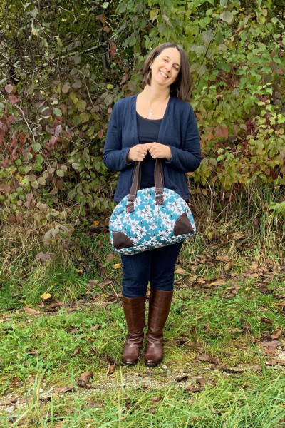 Nähanleitung kleine Weekender-Tasche mit Henkeln und Schultergurt