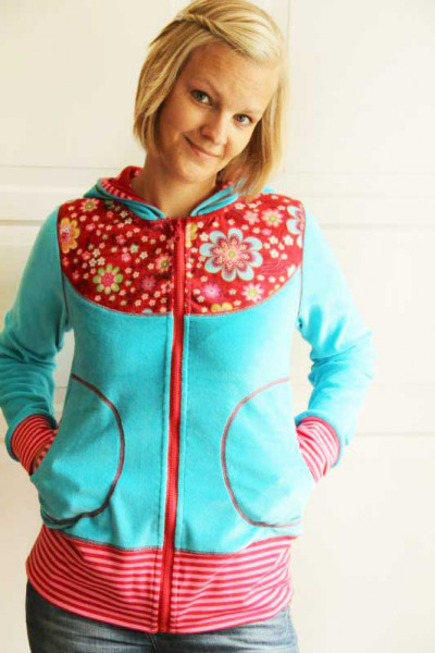 Damensweatjacke Gr. 34 bis 44 Schnittmuster von Mialuna