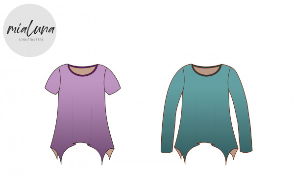 Big Lady Indira, Plus Size Zipfelshirt, Schnittmuster