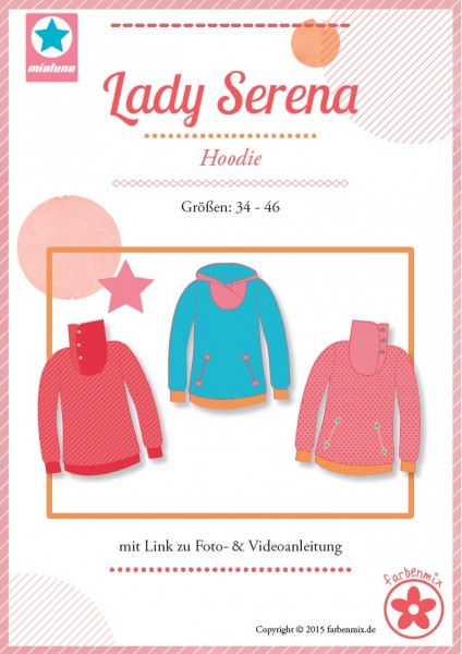 Lady Serena, Damen-Hoodie, Schnittmuster