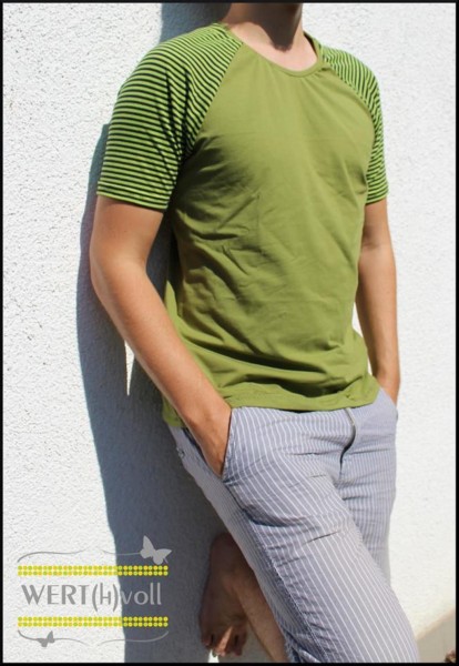 Mister Raglan, Herrenshirt mit Raglanärmeln, Schnittmuster