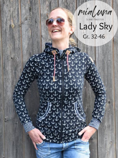 Lady Sky, Sweatjacke, Schnittmuster
