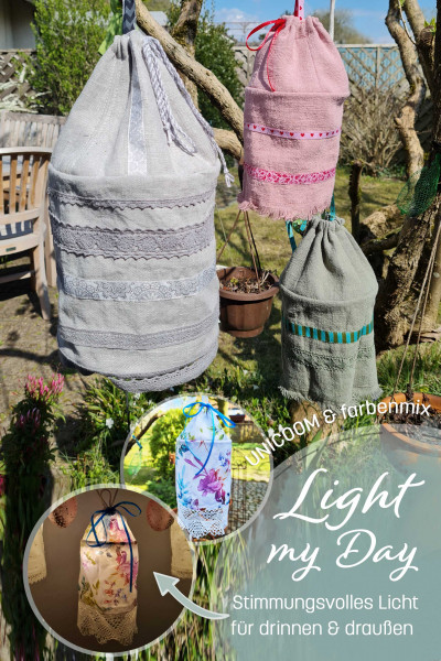 Lampenschirme aus Stoff selber nähen mit dem Ebook "Light my Day" von farbenmix.