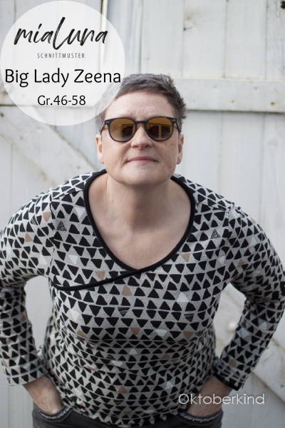 Big Lady Zeena, Plus-Size-Damenshirt, Schnittmuster