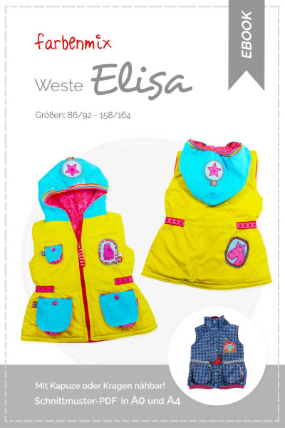 PDF Schnittmuster Kinderweste "Elisa"