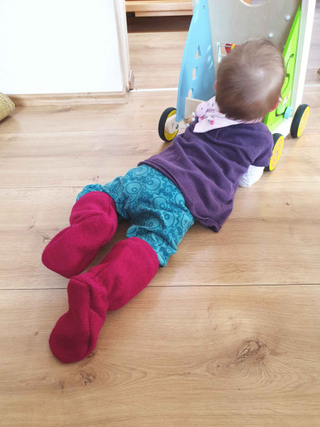 Babystiefel aus Fleece oder Wollfilz nähen