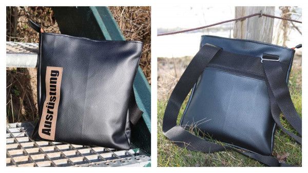 Kleine Messengerbag aus Kunstleder für Männer nähen.