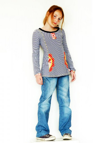 Schnittmuster Tunikashirt mit Taschen und Teilungsnähten