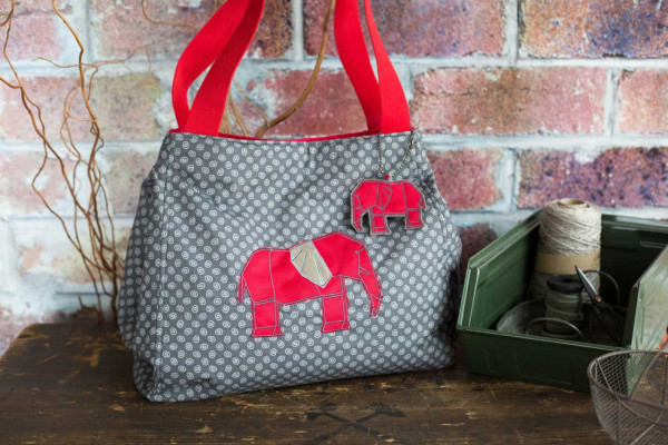 Elefant Shopping Bag Digital Schnittmuster zum Downloaden