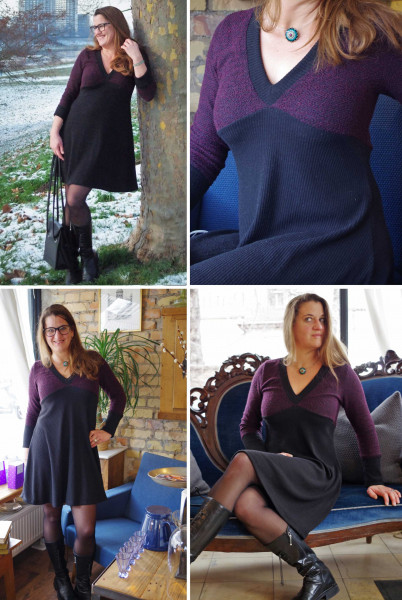 Ebook-Schnittmuster Camila, kurzes Damenkleid Gr. 32-48 mit V-Ausschnitt