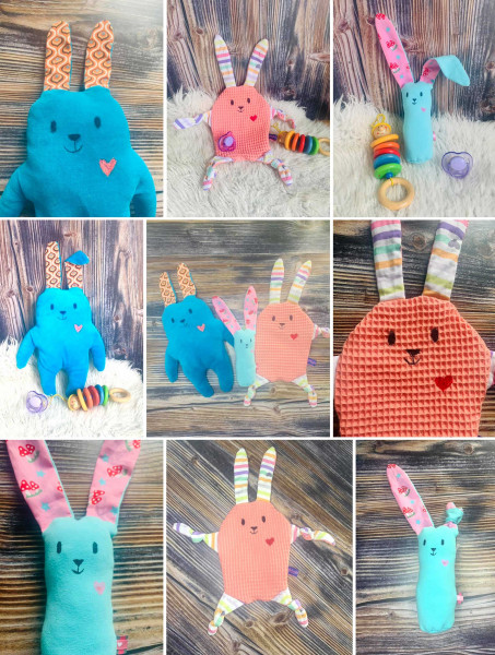 HerzHasi, 3 in 1 Ebook, Schmusetuch, Greifling, Stofftier