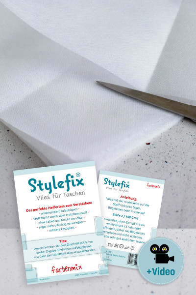 Stylefix-Vlies für Taschen, weich und stabil, knickfrei Verarbeitung ohne Dampf