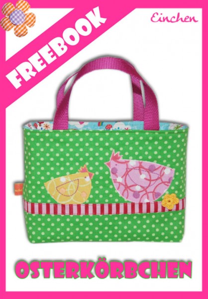 Osterkörbchen nähen - Kostenloses Schnittmuster zum Downloaden