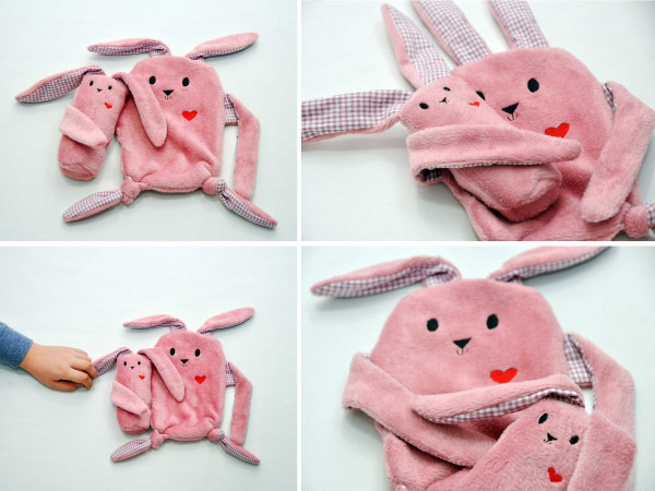 HerzHasi, 3 in 1 Ebook, Schmusetuch, Greifling, Stofftier