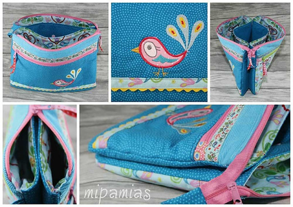 Ebook PDF-Schnittmuster Fünf-Fach-Organizer Taschenutensilo