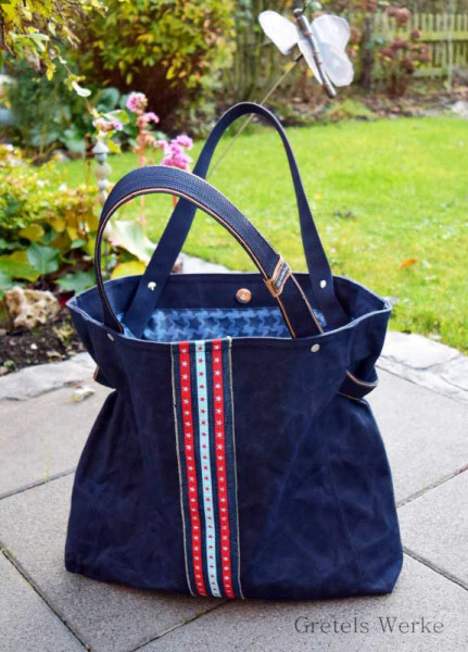 Shopping Tasche aus waxed Canvas nähen - Nähanleitung CarryBag vom Taschenspieler 4