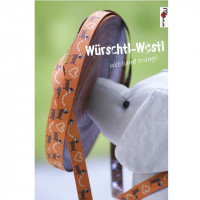 Würschtl-Wastl-Webband in orange, 3m-Stück