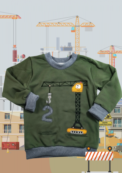 Stoffmixpulli mit gerader Passe, Ebook