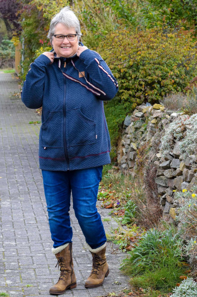 Big Lady Sky Sweatjacke aus gesteppten Sweat