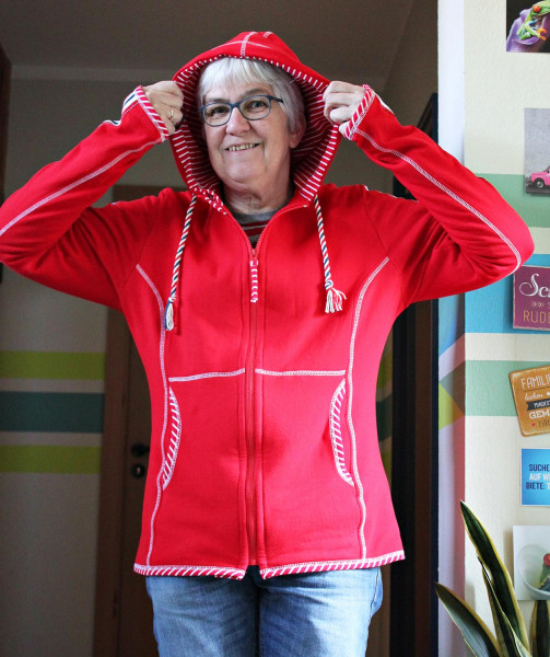 PELLWORM, Damen Fleecejacke, Schnittmuster