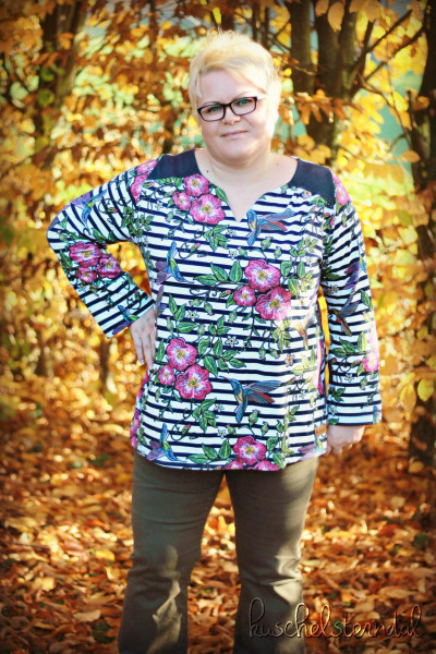 Damen Shirtbluse "Luna XL" Plus-Size-Schnittmuster farbenmix