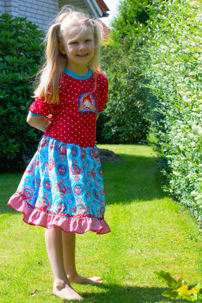 Shirtkleid für Kinder nähen - Schnittmuster / Ebook "Yola" von Farbenmix