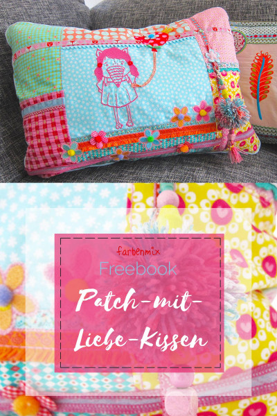 Patchwork-Kissen nähen - Gratis Anleitung bei Farbenmix downloaden