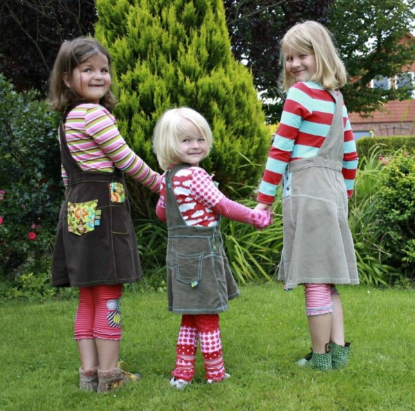 Latzrock aus Cord für Mädchen nähen