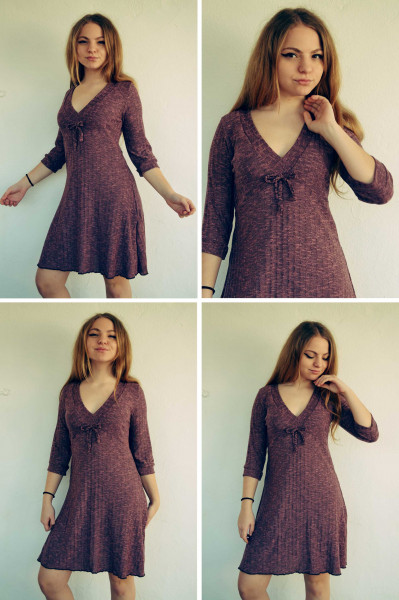 Schnittmuster für Damenkleid Camila aus Strickstoff Gr. 32-48