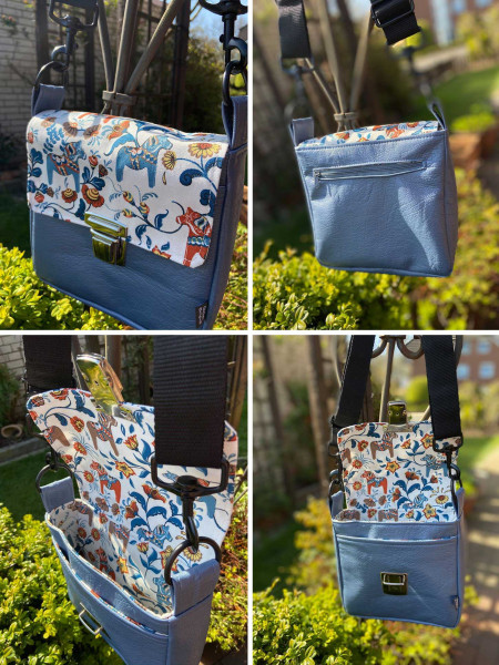 Crossbody Bag "Käthe", Kleine Umhängetasche, Ebook PDF-Schnittmuster