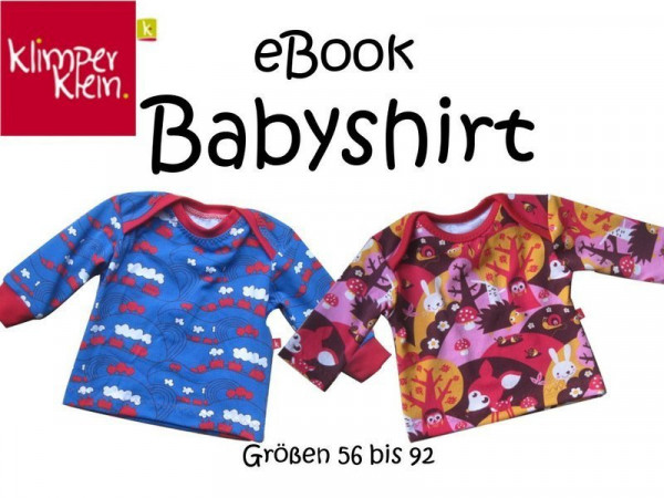 Ebook Schnittmuster Babyshirt mit amerikanischem Ausschnitt von Klimperklein