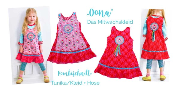 Schnittmuster Kinderkleid für Nähanfänger - Farbenmix Oona