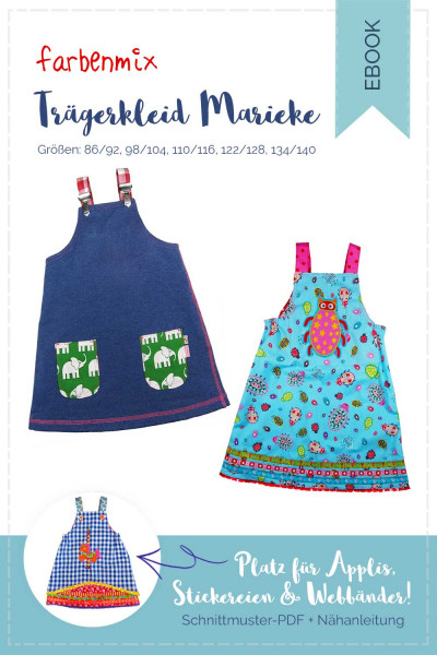 Ebook-Schnittmuster Trägerkleid Gr. 86-140