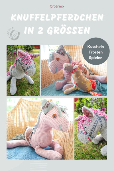 Nähanleitung Stofftier "Knuffelpferdchen" in 2 Größen von farbenmix