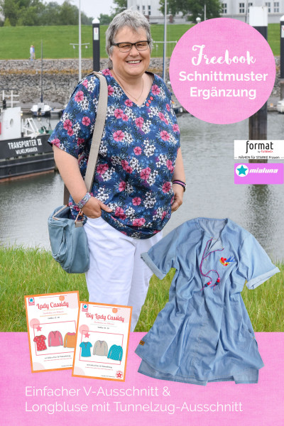 Schnittmuster Lady Cassidy Ergänzung V-Ausschnitt