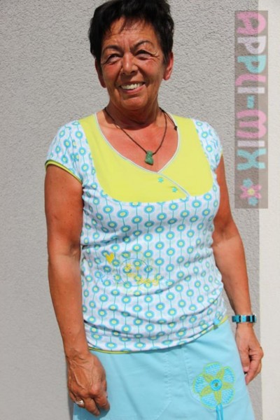 Lady Carolyn, Damenshirt mit Einsatz, Schnittmuster