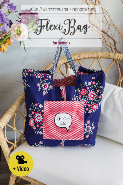 PDF-Taschenschnittmuster Einkaufsbeutel FlexiBag