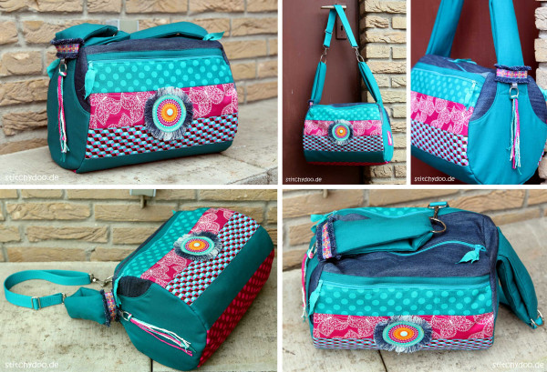 PDF-Nähanleitung Schnittmuster Zylindertasche Umhängetasche