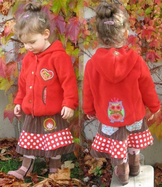 kleinPELLWORM, Fleecejacke, Schnittmuster