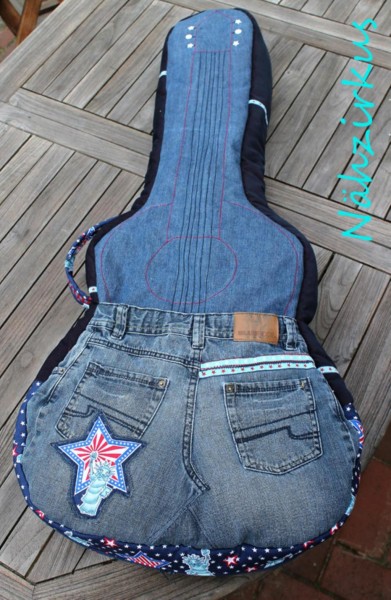 Schnittmuster und Anleitung für eine Gitarrentasche zum selber Nähen als Download als PDF-Ebook von farbenmix