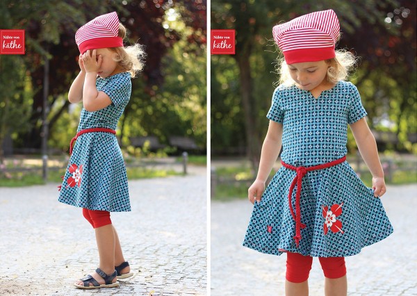 Süßes Jerseykleid mit Gürtel für Kinder - Nurita von Bienvenido Colorido