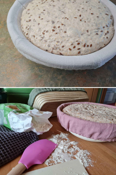 Leineneinsätze für Gärkörbchen selber nähen