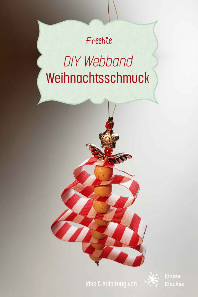 Webband Weihnachtsschmuck und Anhänger