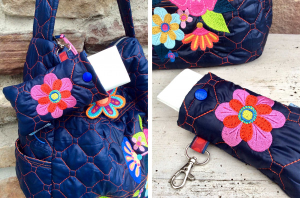 Einfache Nähanleitung für Taschentuchtasche "Klärchen" mit Karabinerbefestigung