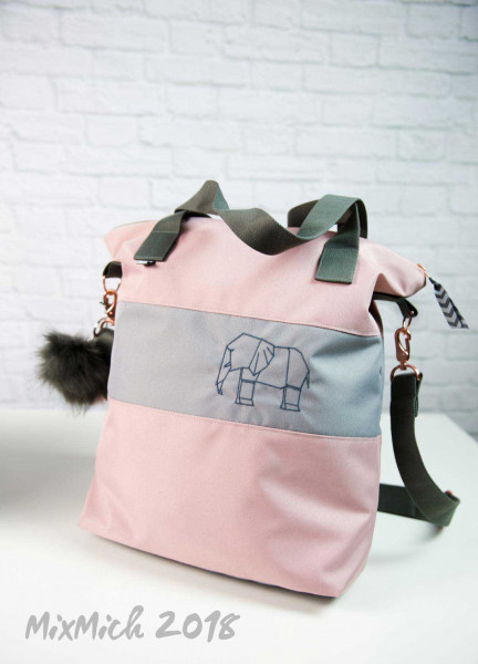 MixMich Adventskalendertasche 2018 ShoppingBag mit Tragegriffen und Schultergurt