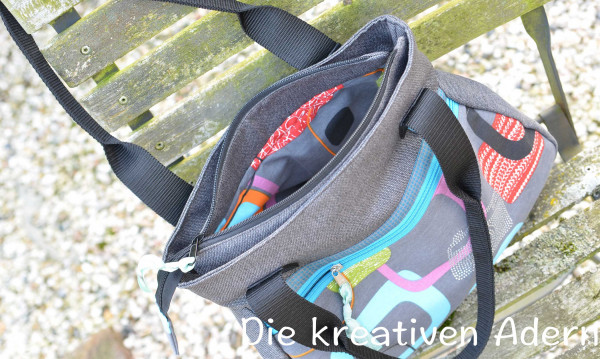 Schnittmuster Henkeltasche mit edler Paspel in kurvigem Design