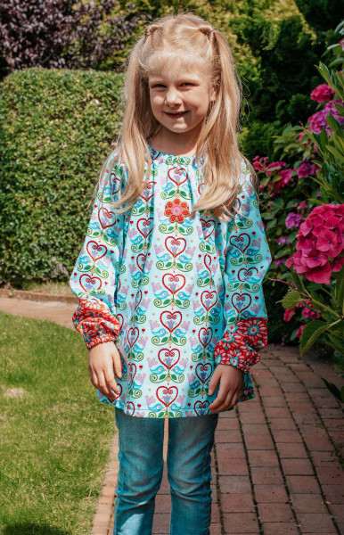 Kinderbluse farbenmix Schnittmuster Hannah